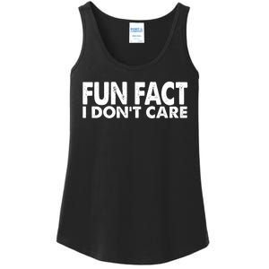 Fun Fact I Dont Care Funny Ladies Essential Tank