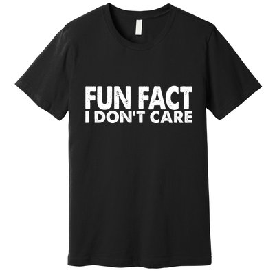 Fun Fact I Dont Care Funny Premium T-Shirt