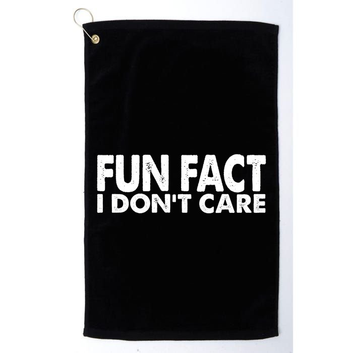 Fun Fact I Dont Care Funny Golf Towel