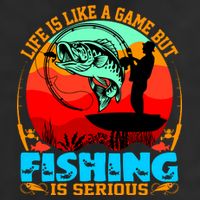 Funny Fishing Is Serious 7 Panel Mesh Trucker Snapback Hat