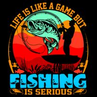 Funny Fishing Is Serious Cooling Performance Crew T-Shirt