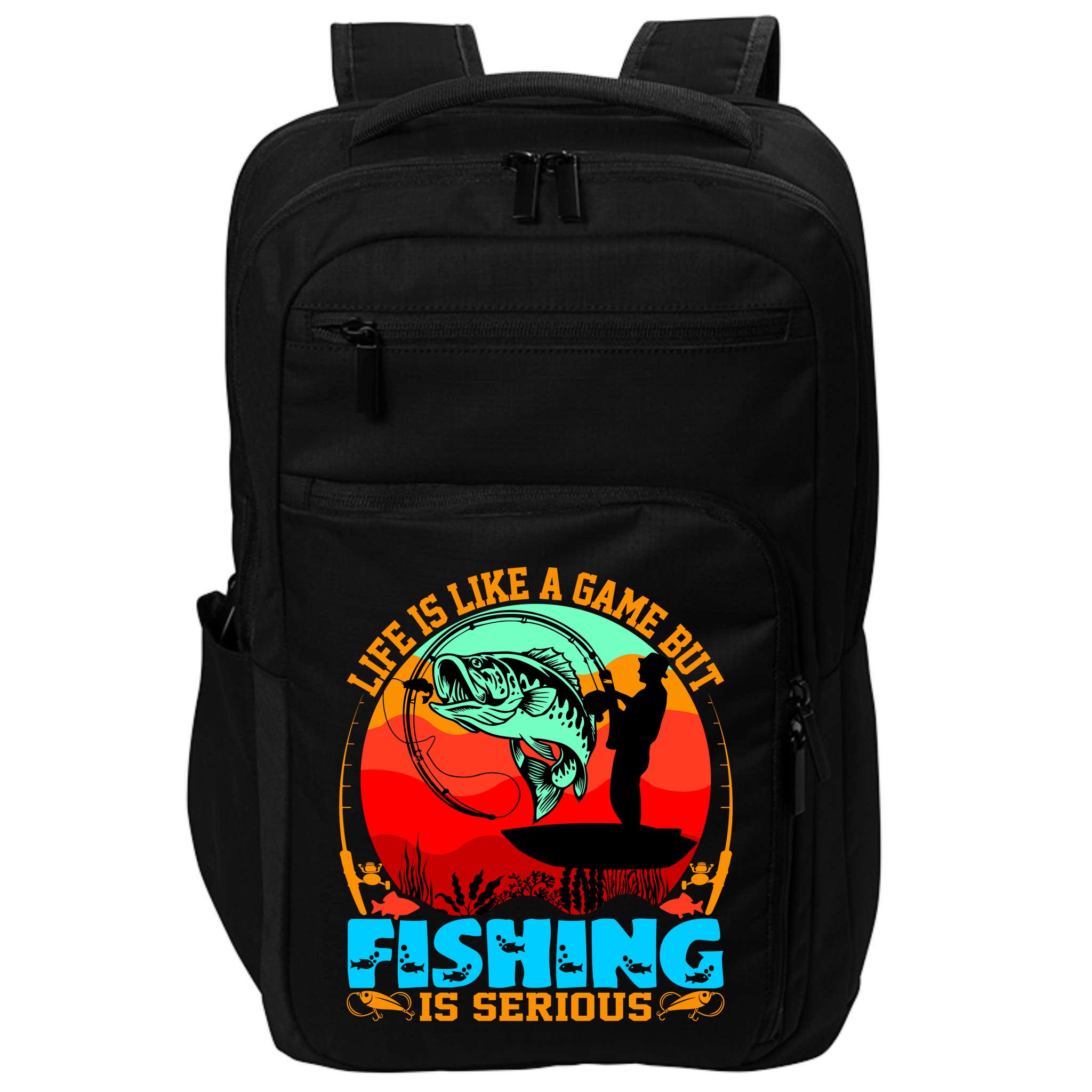 Funny Fishing Is Serious Impact Tech Backpack