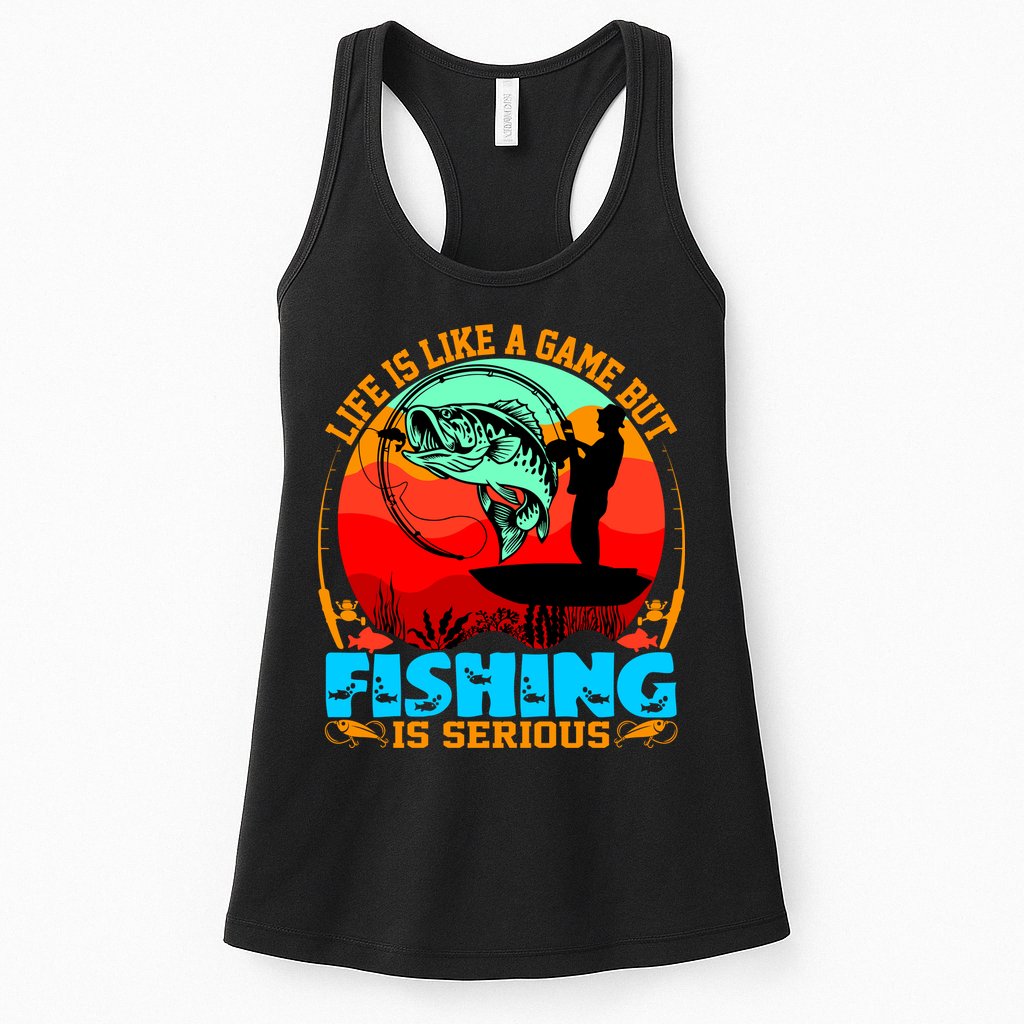Funny Fishing Is Serious Womens Tank Top