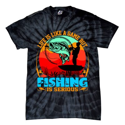 Funny Fishing Is Serious Tie-Dye T-Shirt