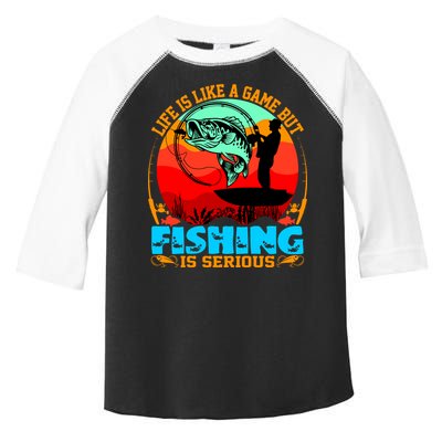 Funny Fishing Is Serious Toddler Fine Jersey T-Shirt