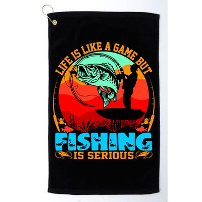 Funny Fishing Is Serious Golf Towel