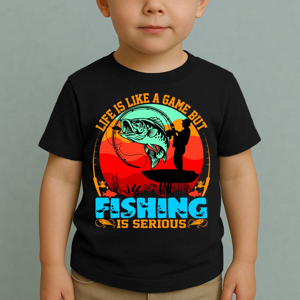 Funny Fishing Is Serious Toddler T-Shirt