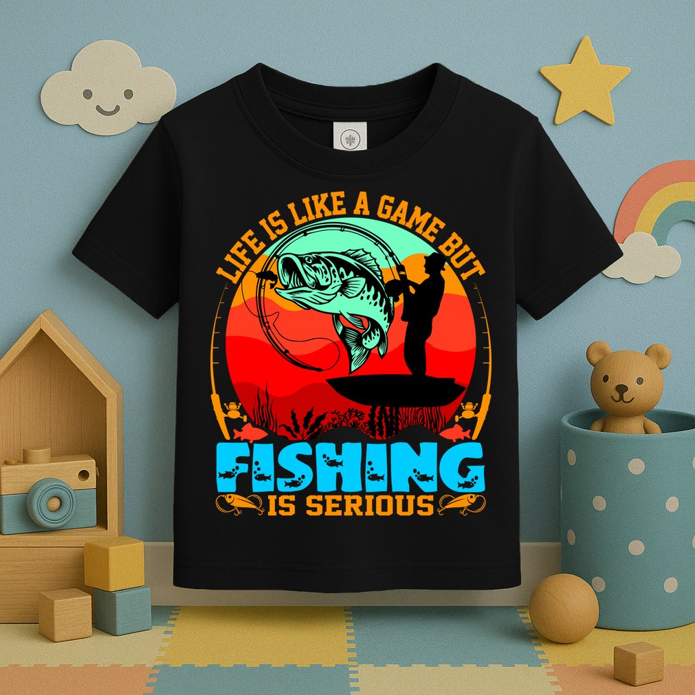 Funny Fishing Is Serious Toddler T-Shirt