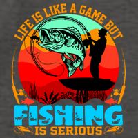 Funny Fishing Is Serious Vector Backpack