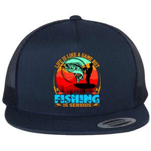 Funny Fishing Is Serious Flat Bill Trucker Hat