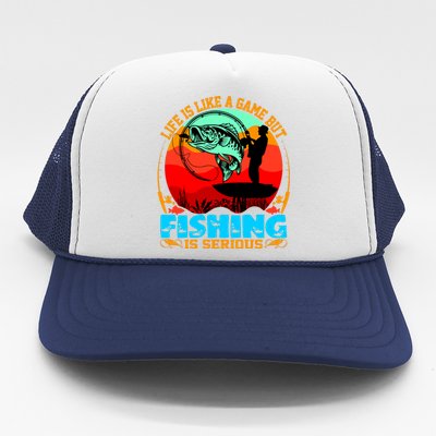 Funny Fishing Is Serious Trucker Hat