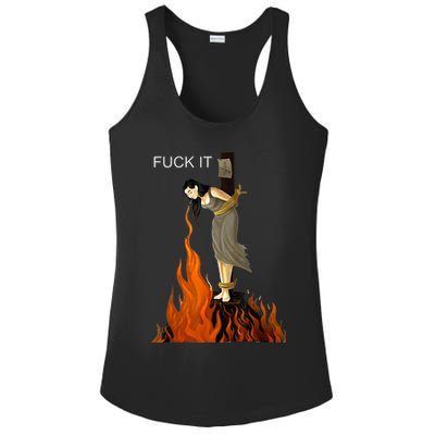 Funny Fuck It Witch Fuck It Witch On Fire Ladies PosiCharge Competitor Racerback Tank