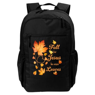 Fall For Jesus He Never Leave Beautiful Fall Leaves Backpack