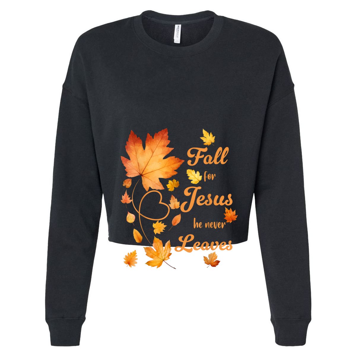 Fall For Jesus He Never Leave Beautiful Fall Leaves Vector Backpack