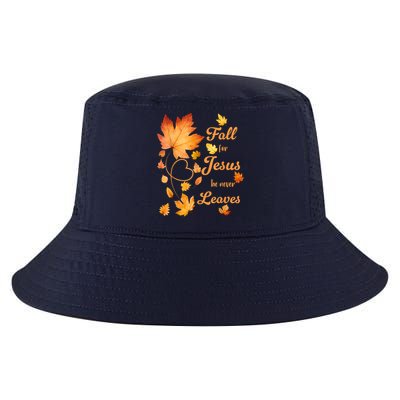 Fall For Jesus He Never Leave Beautiful Fall Leaves Cool Comfort Performance Bucket Hat