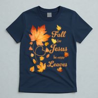 Fall For Jesus He Never Leave Beautiful Fall Leaves T-Shirt