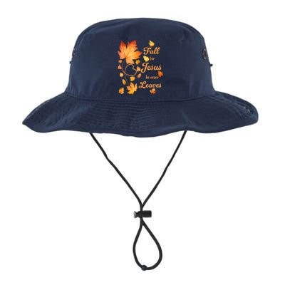 Fall For Jesus He Never Leave Beautiful Fall Leaves Bucket Hat