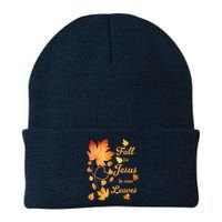 Fall For Jesus He Never Leave Beautiful Fall Leaves Beanie