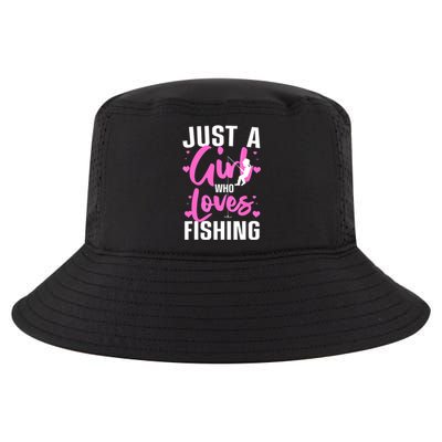 Funny Fishing Just A Girl Loves Fishing Gift Cool Comfort Performance Bucket Hat