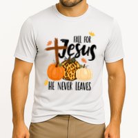 Fall For Jesus He Never Leaves Cross Pumpkin Cooling Performance Crew T-Shirt