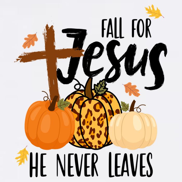 Fall For Jesus He Never Leaves Cross Pumpkin Golf Towel