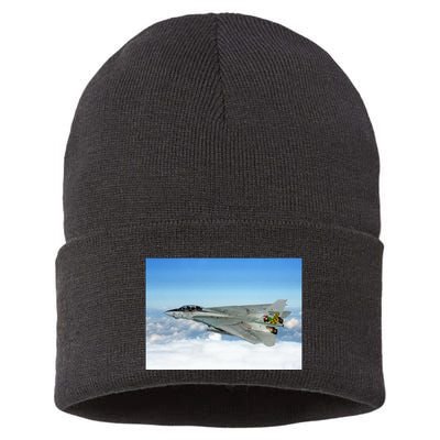 F14 Fighter Jet Sustainable Knit Beanie