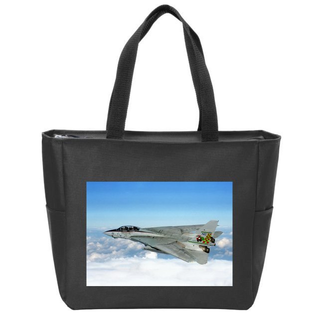 F14 Fighter Jet Zip Tote Bag