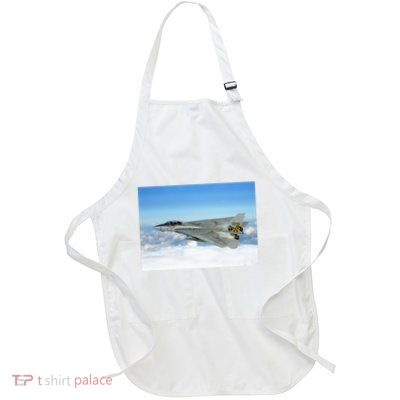 F14 Fighter Jet Full-Length Apron With Pockets