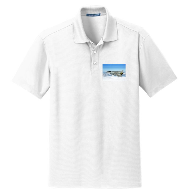 F14 Fighter Jet Dry Zone Grid Polo