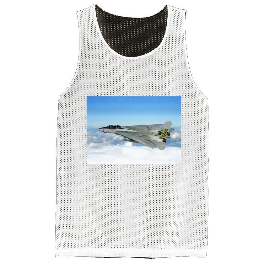 F14 Fighter Jet Mesh Reversible Basketball Jersey Tank