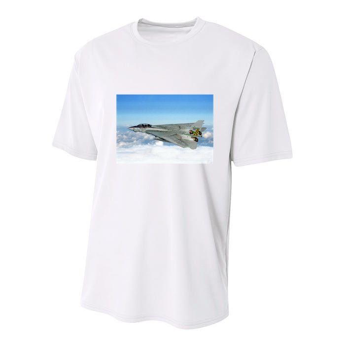 F14 Fighter Jet Youth Performance Sprint T-Shirt