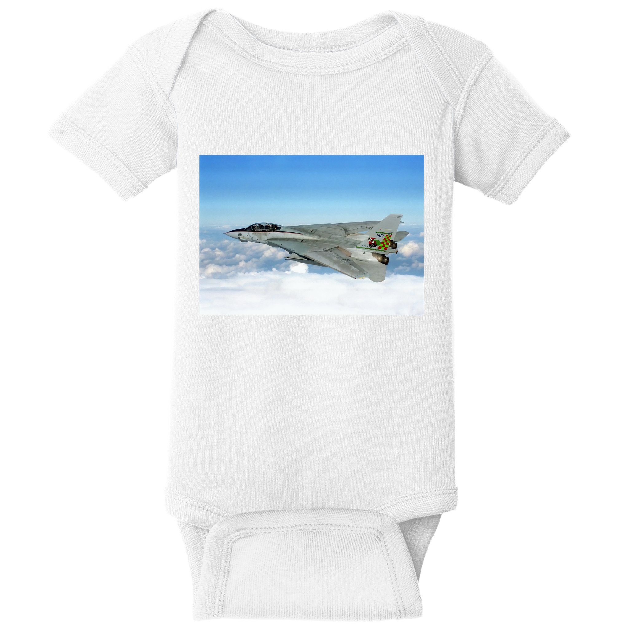 F14 Fighter Jet Baby Bodysuit