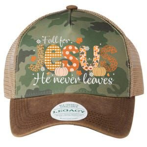 Fall For Jesus He Never Leaves Christian Thanksgiving Legacy Tie Dye Trucker Hat