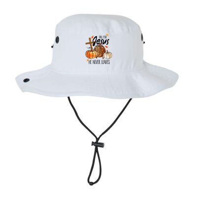 Fall For Jesus He Never Leaves Thanksgiving Autumn Bucket Hat