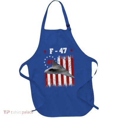 F47 Fighter Jet Trump  Full-Length Apron With Pockets