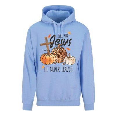 Fall For Jesus He Never Leaves Christian Thanksgiving Dinner Unisex Surf Hoodie