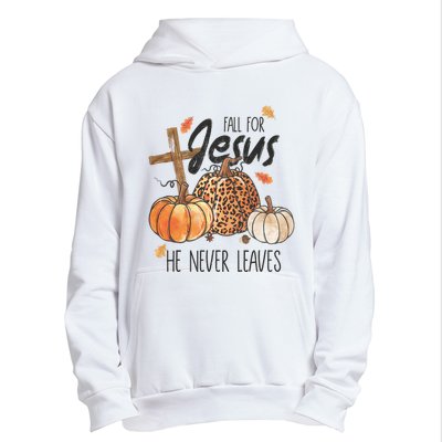 Fall For Jesus He Never Leaves Christian Thanksgiving Dinner Urban Pullover Hoodie