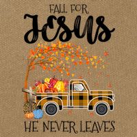 Fall For Jesus He Never Leaves Thanksgiving Cross Jesus Cotton Canvas Backpack