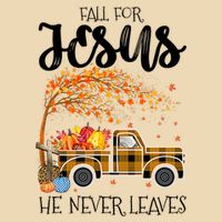 Fall For Jesus He Never Leaves Thanksgiving Cross Jesus Drawstring Bag