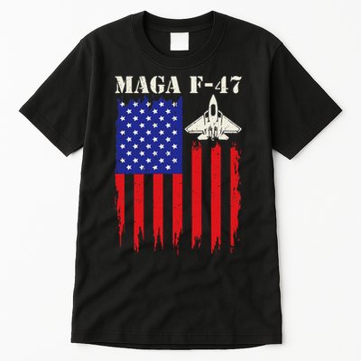 F47 Fighter Jet F-47 Jet Fighter Aircraft Us Flag Vintage Tall T-Shirt
