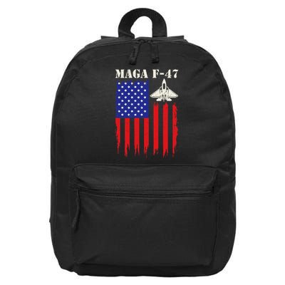 F47 Fighter Jet F-47 Jet Fighter Aircraft Us Flag Vintage 16 in Basic Backpack
