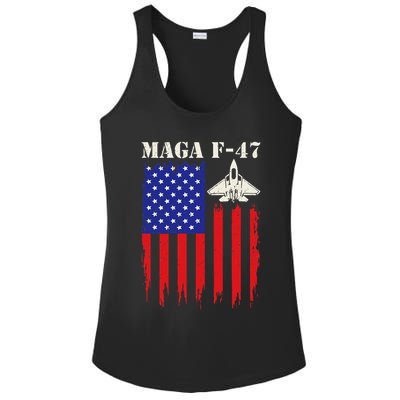 F47 Fighter Jet F-47 Jet Fighter Aircraft Us Flag Vintage Ladies PosiCharge Competitor Racerback Tank