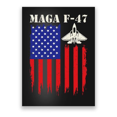F47 Fighter Jet F-47 Jet Fighter Aircraft Us Flag Vintage Poster