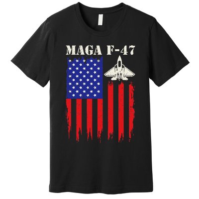 F47 Fighter Jet F-47 Jet Fighter Aircraft Us Flag Vintage Premium T-Shirt