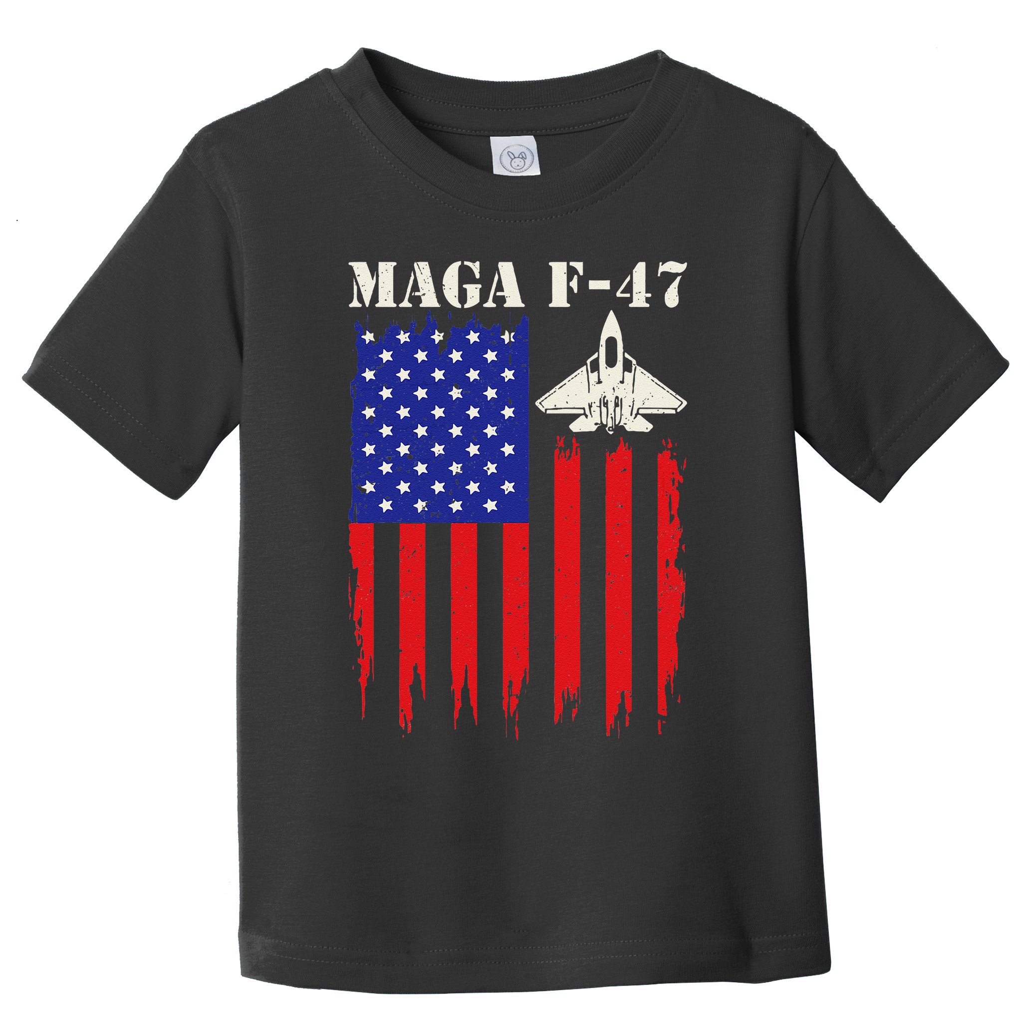F47 Fighter Jet F-47 Jet Fighter Aircraft Us Flag Vintage Toddler T-Shirt