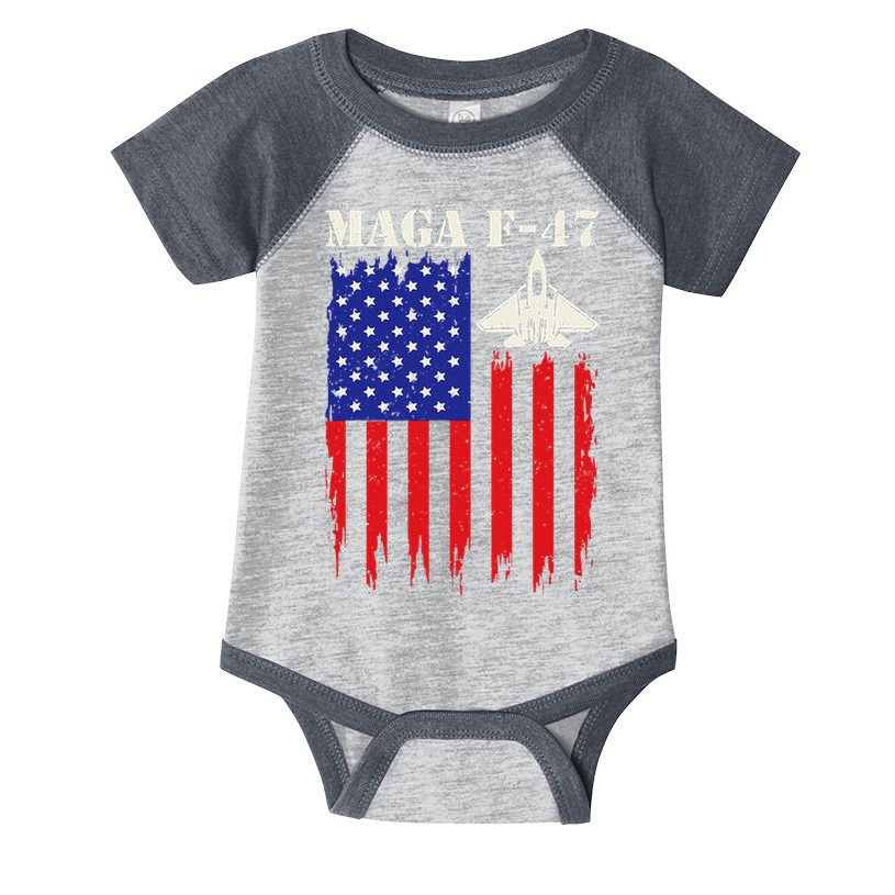 F47 Fighter Jet F-47 Jet Fighter Aircraft Us Flag Vintage Infant Baby Jersey Bodysuit