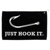 Funny Fisherman Just Hook It Grommeted Golf Towel