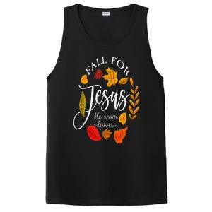 Fall For Jesus He Never Leaves Pumpkin Thanksgiving PosiCharge Competitor Tank