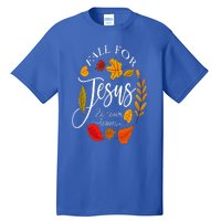 Fall For Jesus He Never Leaves Pumpkin Thanksgiving Tall T-Shirt