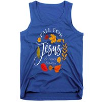 Fall For Jesus He Never Leaves Pumpkin Thanksgiving Tank Top